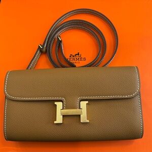 Constance To Go long wallet Crossbody Bag gold on gold new